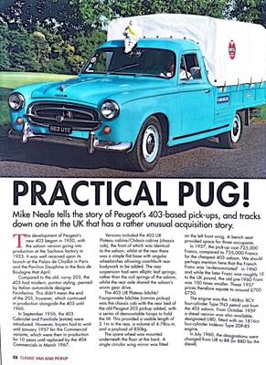 Lot 83 - 1959 Peugeot 403 Pickup