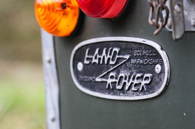 Lot 116 - 1957 Land Rover Series I 88" SWB