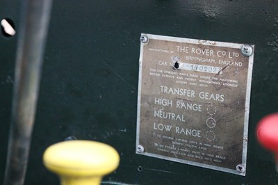 Lot 116 - 1957 Land Rover Series I 88" SWB