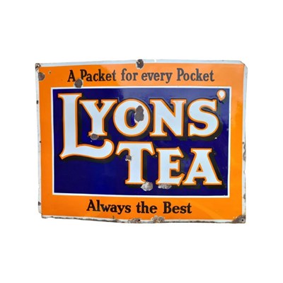 Lot 29 - Lyons Tea Enamel Sign