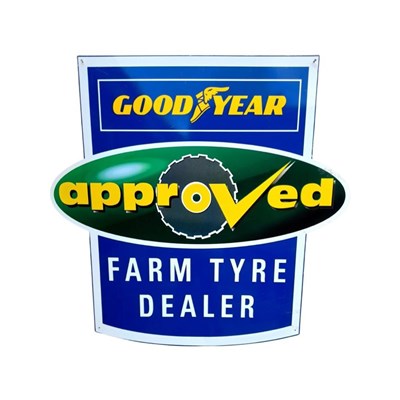 Lot 30 - Goodyear Approved Farm Tyre Dealer Sign
