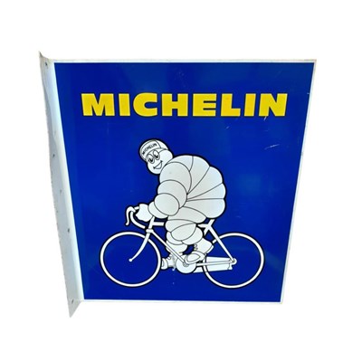 Lot 31 - Michelin Double Sided Enamel Sign