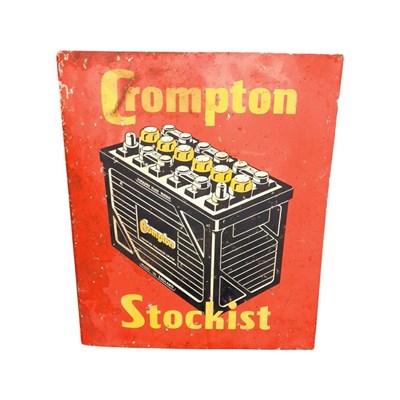 Lot 32 - Crompton Double Sided Metal Flange Sign