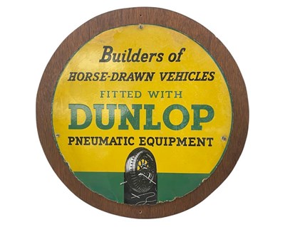 Lot 3 - Dunlop Pneumatic Equipment Enamel Sign