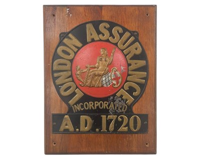 Lot 6 - London Assurance Company Pressed Tin Advertising Sign