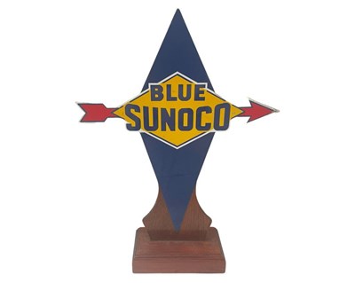 Lot 9 - Blue Sunoco Die-Cut Enamel Sign
