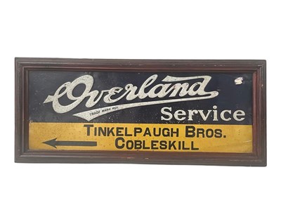 Lot 11 - Overland Service Painted Tin Advertising Sign