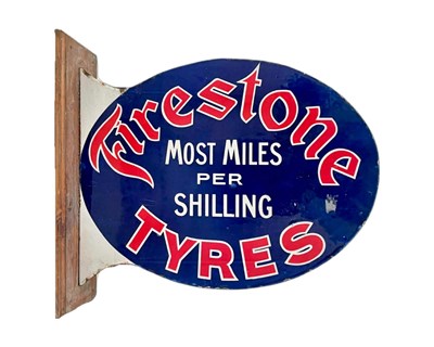 Lot 12 - Firestone Tyres Enamel Sign